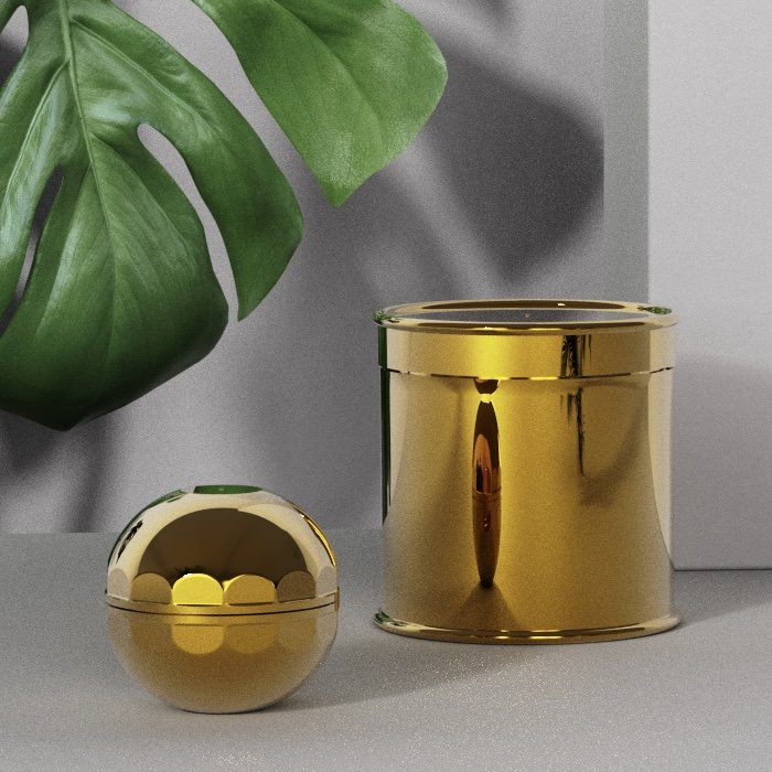 Gold-Plated Jar Gold-Plated Jar